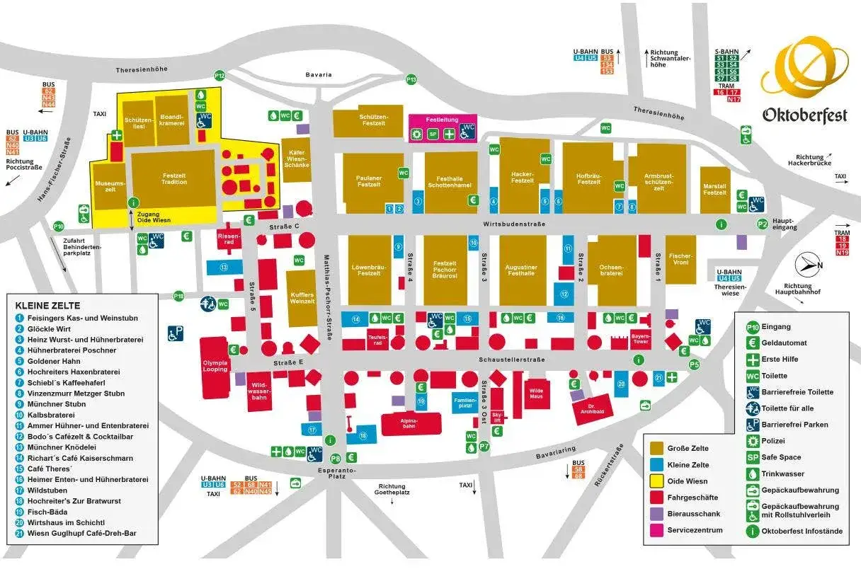 Auf dem Plan ist das Oktoberfest zu sehen. Die Frage,